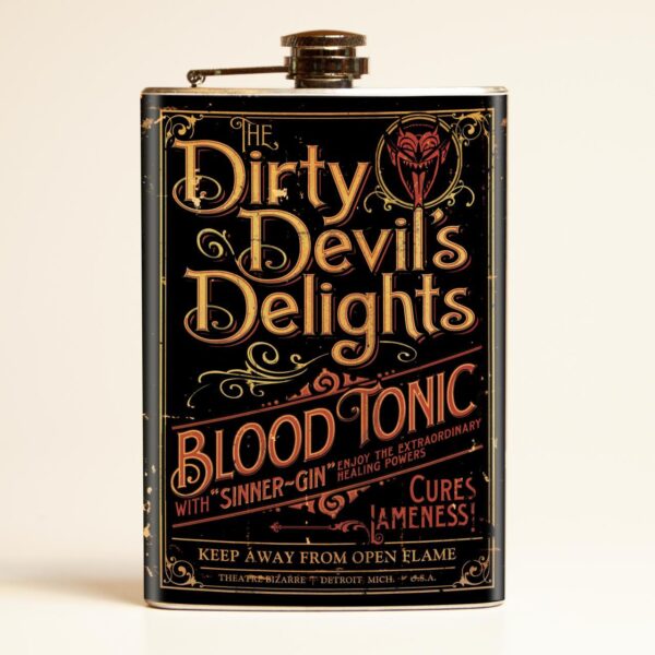 Theatre Bizarre Dirty Devil Delight Flask