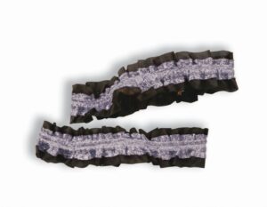 Garter Armbands Black and Silver