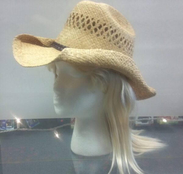 Rolled Brim Tan Cowboy Hat