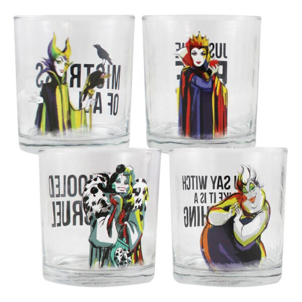 Disney Villains 10 oz. Glasses - Set of 4