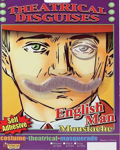 English Man Moustache Grey