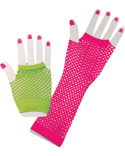 Fingerless Fishnet Glove Set