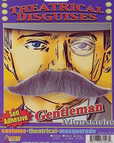 Gentleman Moustache - Grey