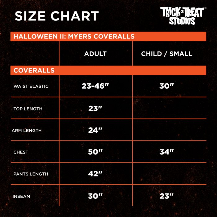 Halloween II Deluxe Coveralls - Child Size