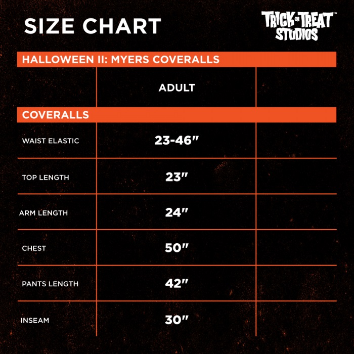 Halloween II Michael Myers Deluxe Coveralls - Adult