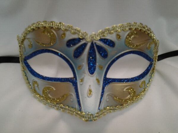 Blue and Gold Mardi Gras Mask