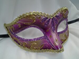 Purple and Gold Mardi Gras Mask