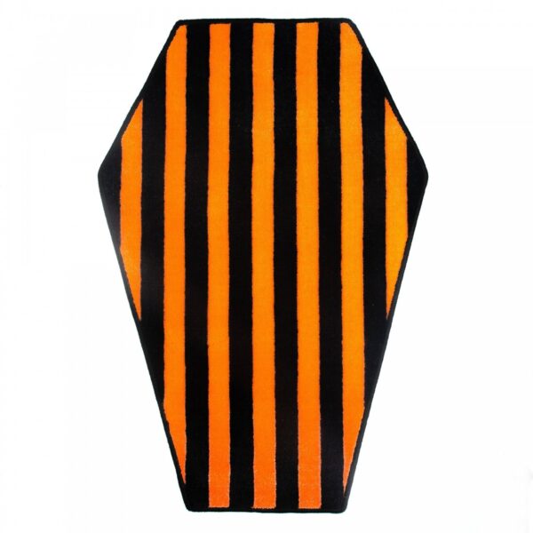 Coffin Rug - Black/Orange