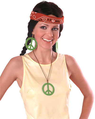 Peace Pendant and Earring Set