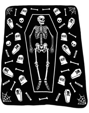 Skeleton Throw Blanket