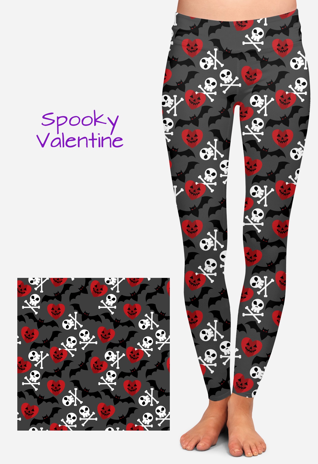 Spooky Valentine Leggings - Screamers Costumes