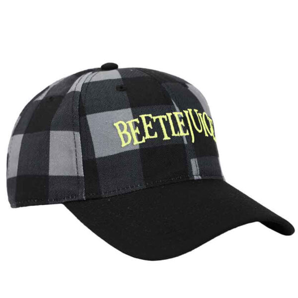 Beetlejuice Logo Embroidered Twill Plaid Hat