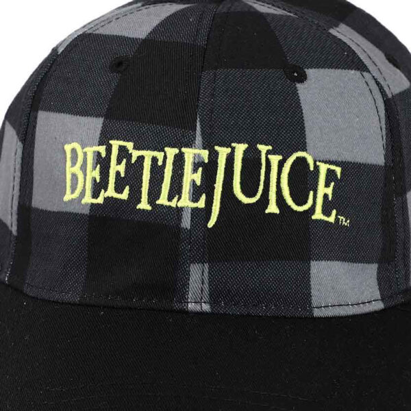 Beetlejuice Logo Embroidered Twill Plaid Hat
