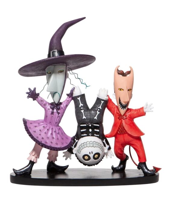 Nightmare Before Christmas Lock, Shock, and Barrel Up to No Good Statue