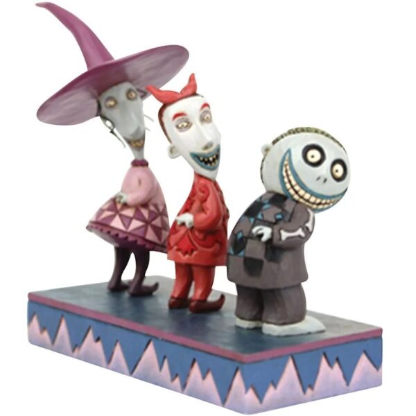 Nightmare Before Christmas Lock, Shock, and Barrel Up to No Good Statue