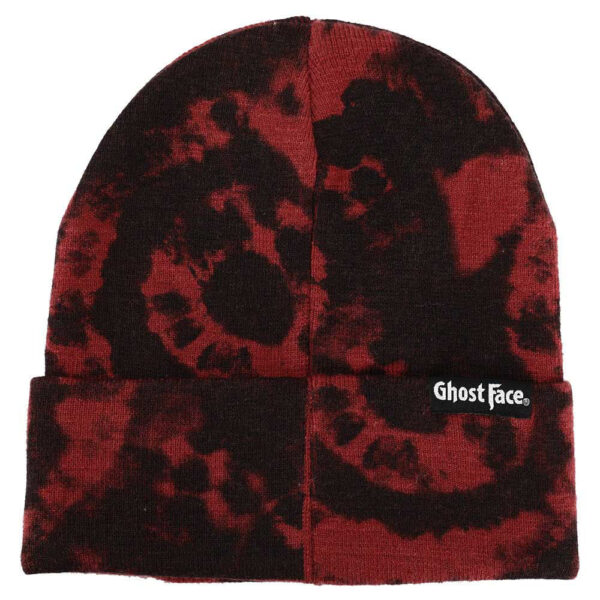 Ghost Face Scream Sublimated Patch Tie Dye Beanie - Image 2