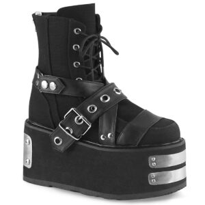 Damned-116 Black chunky boots