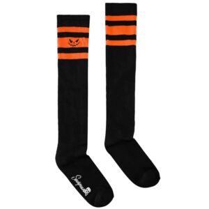 Pumpkin Knee Socks Black and Orange