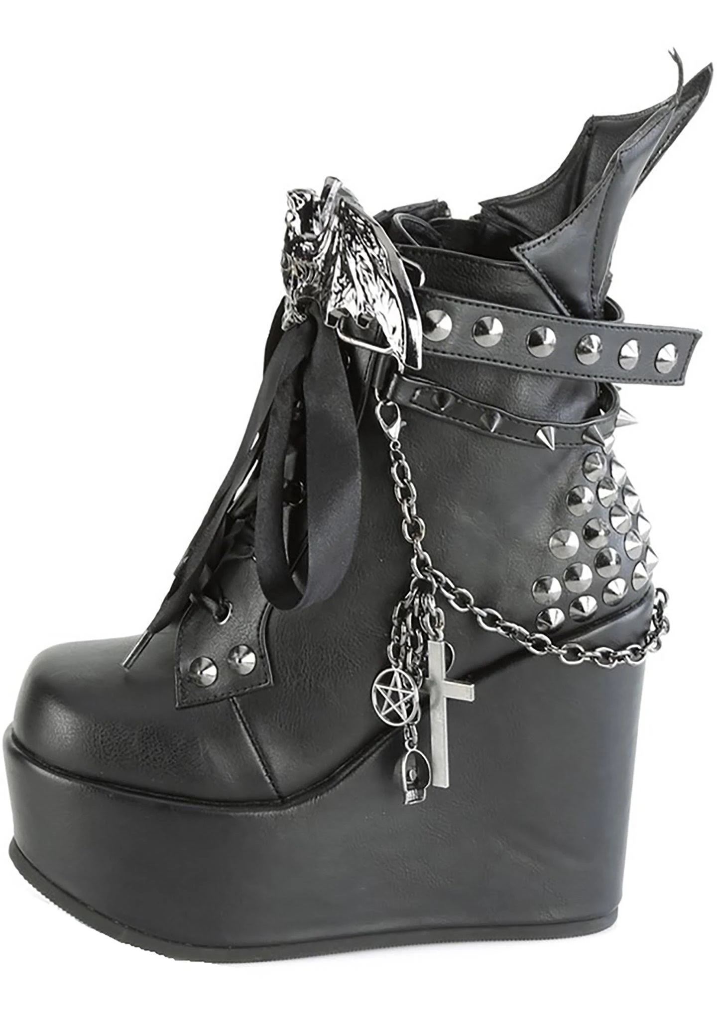 Poison-107 Wedge Platform Ankle Bootie - Screamers Costumes