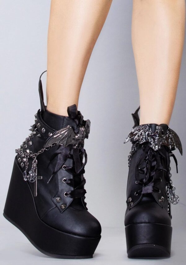 Poison-107 Wedge Platform Ankle Bootie