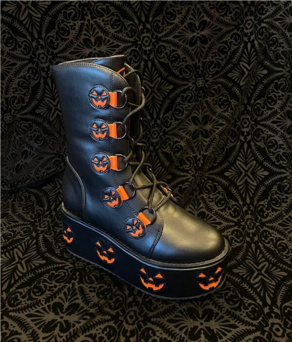 Stomp Jack O Lantern Boots Black