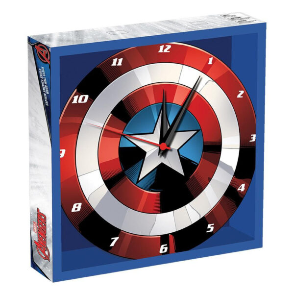 Marvel Captain America Shield 13.5" Wood Wall Clock