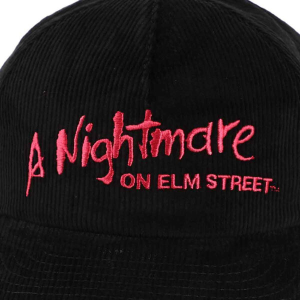 Nightmare On Elm Street Embroidered Logo Corduroy 5 Panel Hat