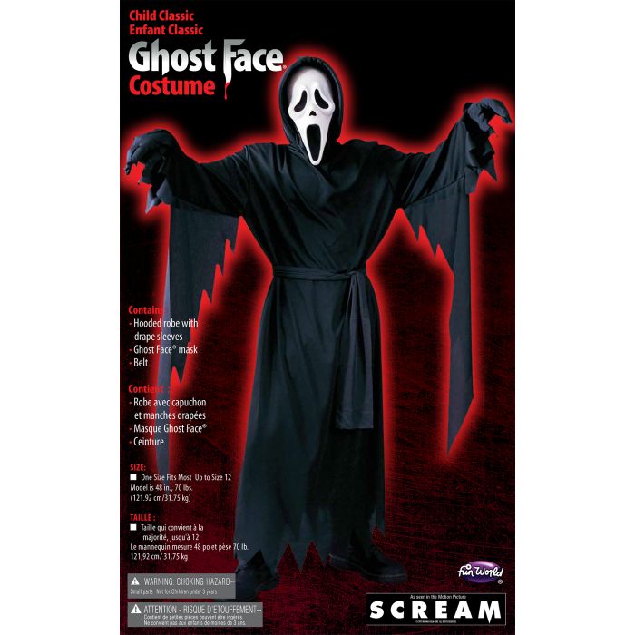 Ghost Face Child Costume Scream - Screamers Costumes