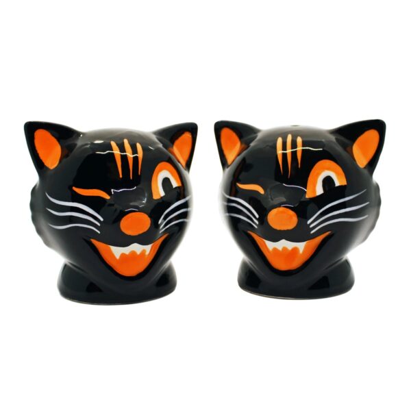 Black Cat Salt and Pepper Shakers