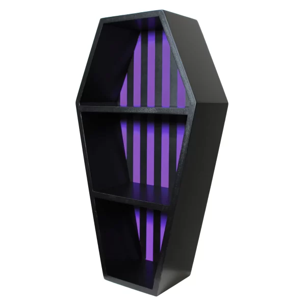 Coffin Shelf - Purple Black Stripe