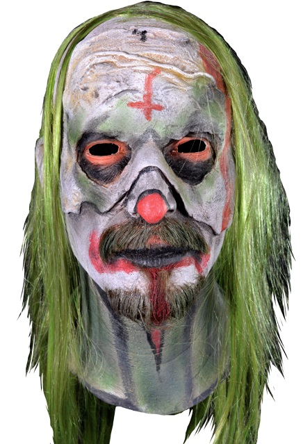 Psycho Head Mask with green hair