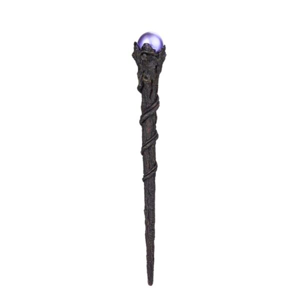 Large Greenman Wand with Purple Top