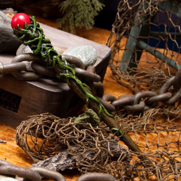 Greenman Wand | Red Topper - Image 4