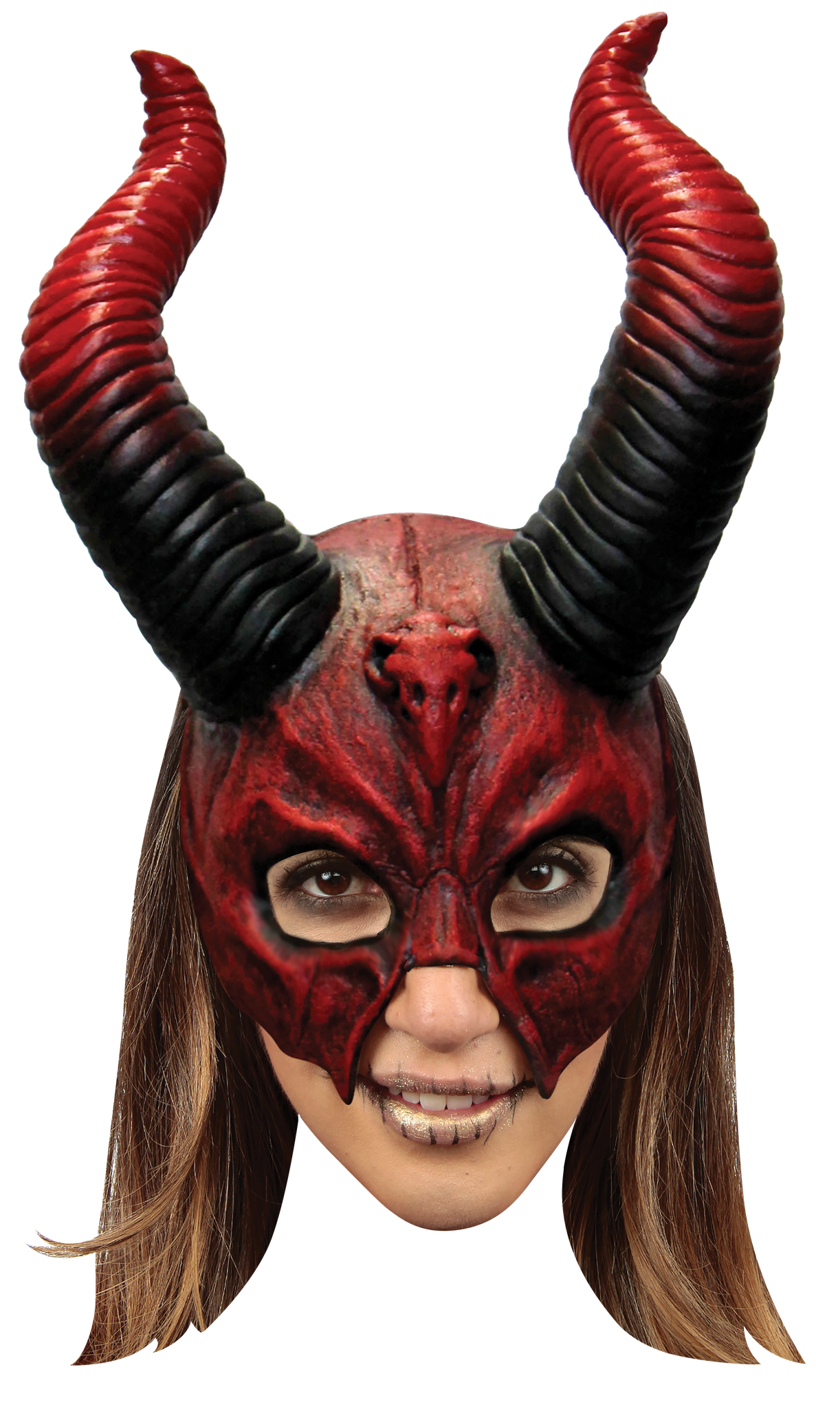 Monetære Hilse Frem Mythical Horned Devil Mask - Screamers Costumes
