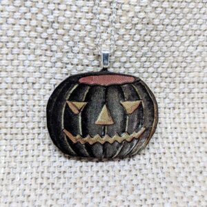 Black Pumpkin Pendant Necklace