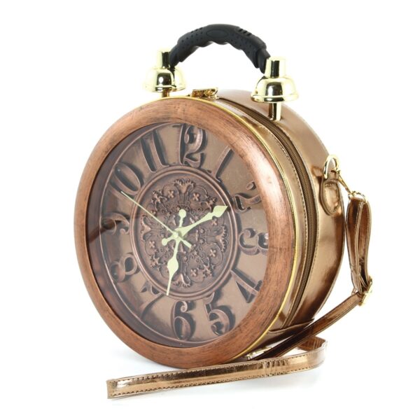 Front of Antique Clock Bag with clock face