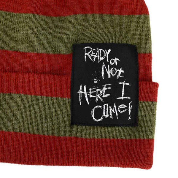 Nightmare On Elm Street Standard Issue VHS Woven Label Beanie - Image 3