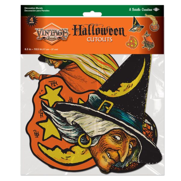 Vintage Witch Halloween Cutouts - Image 2