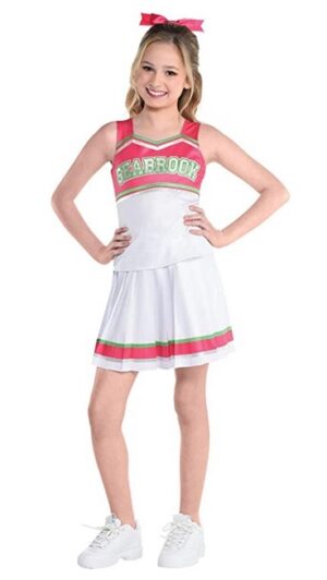Girl Wearing Disney’s Zombies 2 Addison Cheerleader Costume for Girls