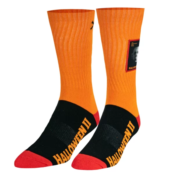 Halloween Michael Myers Patch - Men's Crew Sideways Socks - Image 2