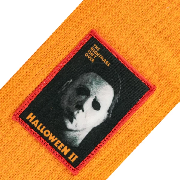 Halloween Michael Myers Patch - Men's Crew Sideways Socks - Image 3