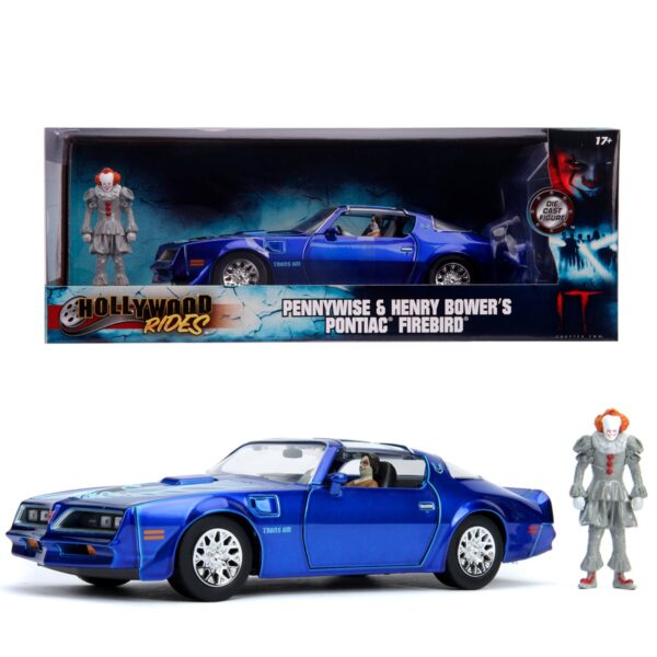 It: Chapter Two 1977 Pontiac Firebird 1:24 Scale Die-Cast Metal Vehicle with Pennywise Figure