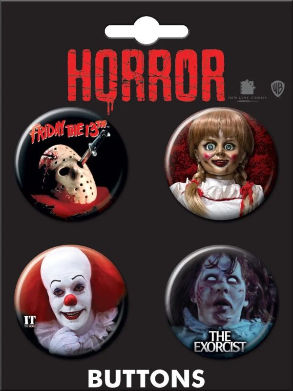 Horror Movies 4 Button Set