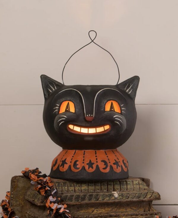 Magic Catty Jack Lantern Paper Mache