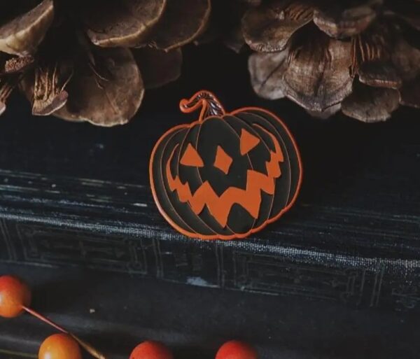 Haunted Hallows Enamel Pin - Black Midnight