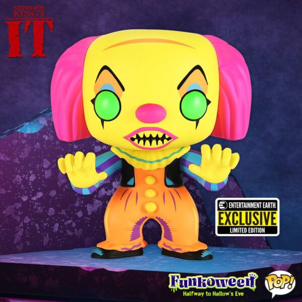 IT Pennywise Black Light Pop! Vinyl Figure - Entertainment Earth Exclusive - Image 2