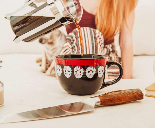Friday the 13th Jason Mask Mug 24-Ounce Large Coffee Cup - Image 2