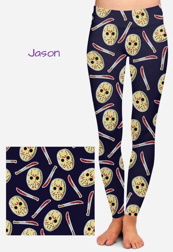 Friday the 13th Mask and Machete Leggings