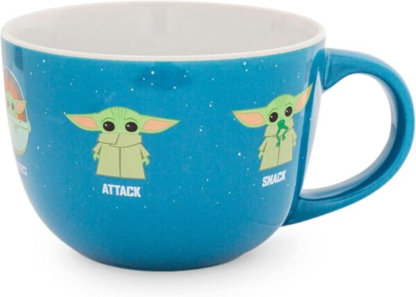 Star Wars: The Mandalorian"Protect Attack Snack" Ceramic Soup Mug 24-Ounce Large Coffee Cup