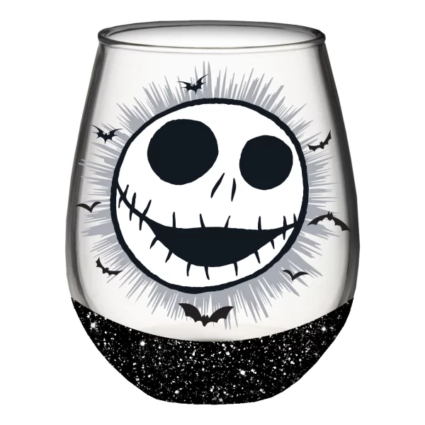 Nightmare Before Christmas 20oz Teardrop Glass Dipped Bottom